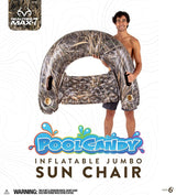 PoolCandy RealTree Max 7 Series RT2402MX7 Jumbo Sun Chair Pool Float, Inflatable Profile, PVC, Camouflage
