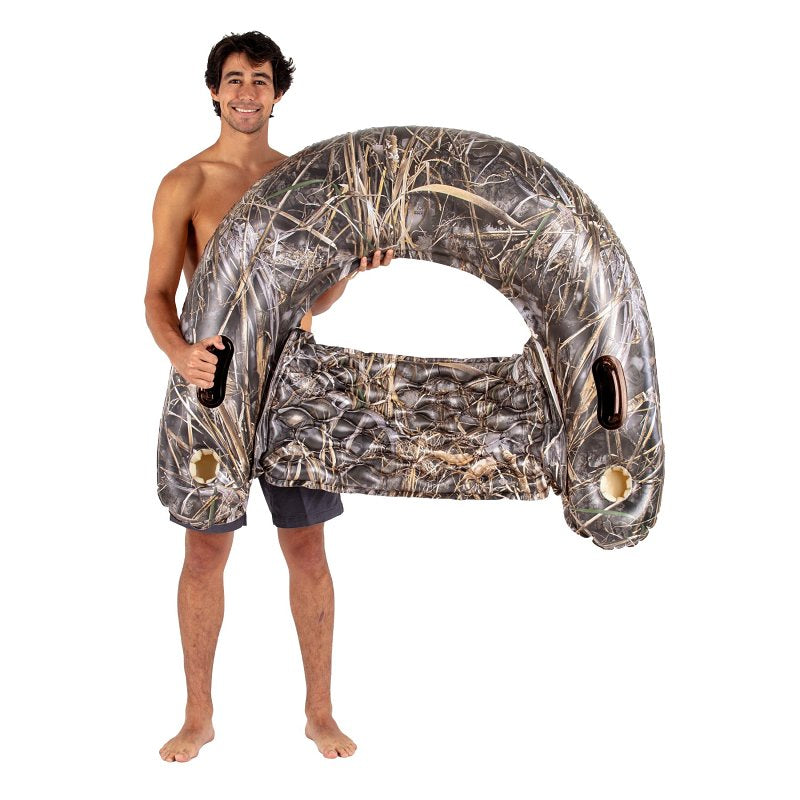 PoolCandy RealTree Max 7 Series RT2402MX7 Jumbo Sun Chair Pool Float, Inflatable Profile, PVC, Camouflage