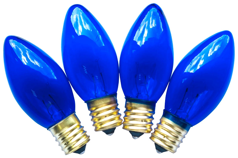 Hometown Holidays 19254 Replacement Bulb, 7 W, Intermediate Lamp Base, Incandescent Lamp, Transparent Blue Light