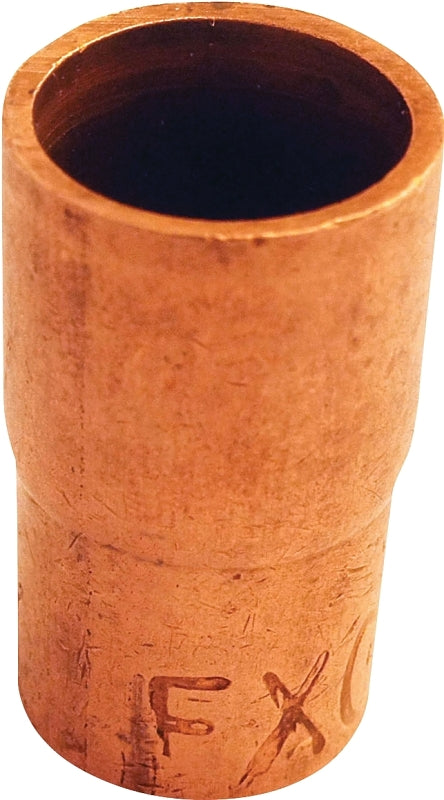 Nibco 600 Series W00910D Reducing Pipe Coupling, 1 x 1/2 in, FTG x Sweat, Copper, 700 psi Pressure