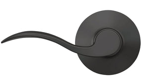 Schlage Accent Series F10GACC622 Passage Hall/Closet Door Handle, Lever Handle, Metal, Matte Black, Universal Hand
