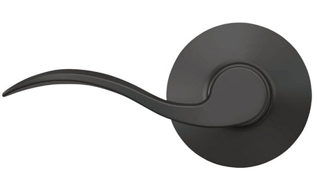 Schlage Accent Series F10GACC622 Passage Hall/Closet Door Handle, Lever Handle, Metal, Matte Black, Universal Hand