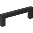 KasaWare K7063MB-8 Square Bar Cabinet Pull, 3-3/8 in L Handle, 1-1/8 in Projection, Zinc, Matte Black