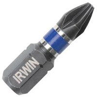 Irwin 1837324 Power Bit, #1 Drive, Phillips Drive, 1/4 in Shank, Hex Shank, 1 in L, High-Grade S2 Tool Steel