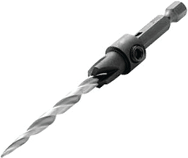 Irwin 1882781 Drill Bit, 9/64 in Dia, 3-5/8 in OAL, Countersink, 4-Flute, 1/4 in Dia Shank