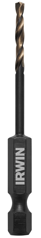 IRWIN 1871024 Impact Drill Bit, 7/64 in Dia, 2-11/16 in OAL, Spiral Flute, 1/4 in Dia Shank, Hex Shank