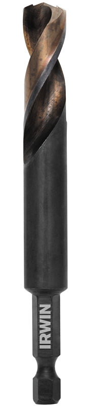 Irwin 1871043 Impact Drill Bit, 7/16 in Dia, 5-1/2 in OAL, Spiral Flute, 1/4 in Dia Shank, Hex Shank