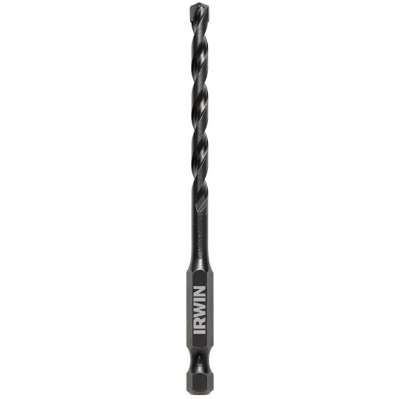 Irwin 1870543 Impact Drill Bit, 3/16 in Dia, 4 in OAL, 1-Flute, 1/4 in Dia Shank, Hex Shank