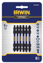 Irwin IWAF32DEMIX6 Double End Bit Set, Phillips, Square Drive, 1/4 in Shank, Hex Shank, 2-3/8 in L, Steel
