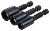 Irwin IWAF342-3 Impact Nutsetter Set, 3-Piece, Magnetic, Steel, Black Oxide