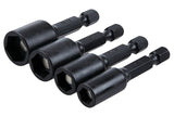 Irwin 1837530 Impact Nutsetter Set, 4-Piece, Magnetic, Steel, Black Oxide