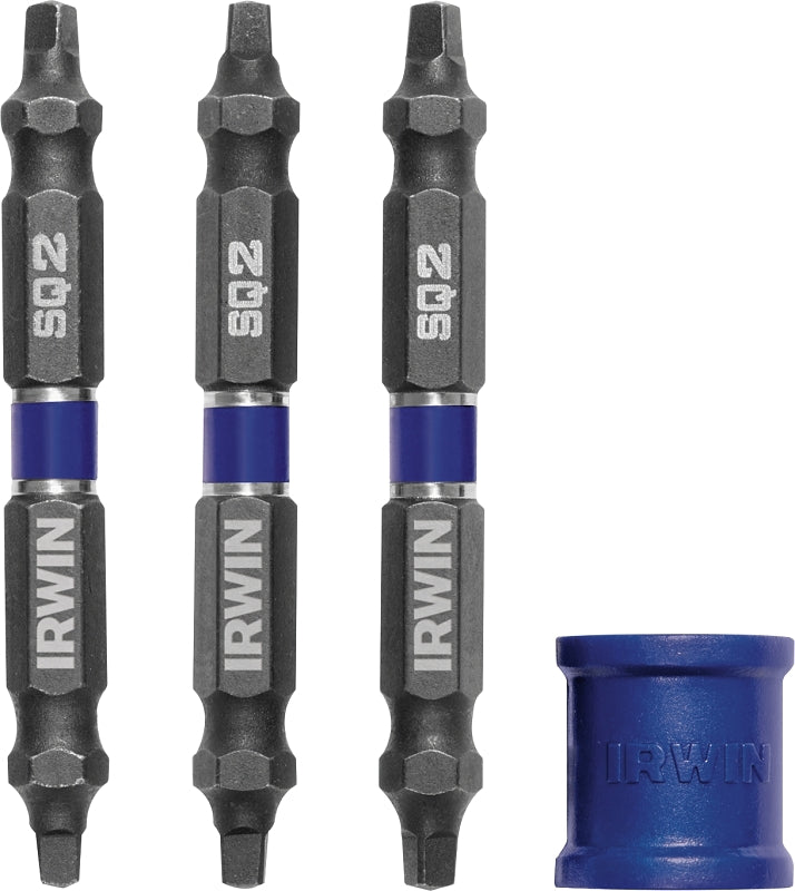 Irwin IWAF32DESQ23 Insert Bit, 2 in Drive, Square Drive, 1/4 in Shank, Hex Shank, 2-1/2 in L, Steel