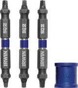 Irwin IWAF32DESQ23 Insert Bit, 2 in Drive, Square Drive, 1/4 in Shank, Hex Shank, 2-1/2 in L, Steel