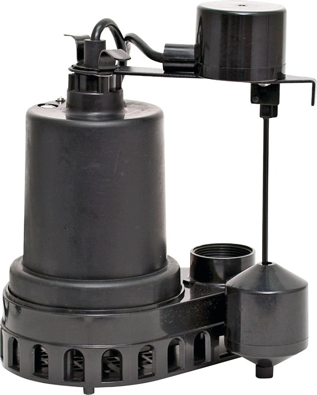 Superior Pump 92372 Sump Pump, 48 gpm, 4.1 A, 120 V, 0.33 hp, 1-1/2 in Outlet, Thermoplastic