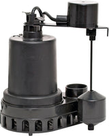 Superior Pump 92372 Sump Pump, 48 gpm, 4.1 A, 120 V, 0.33 hp, 1-1/2 in Outlet, Thermoplastic