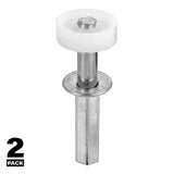 Prime-Line N 6544 Door Roller, 7/8 in Dia Roller, 1/4 in W Roller, Nylon/Steel, Silver, 1-Roller, 50 lb, Top