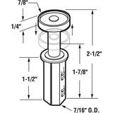 Prime-Line N 6544 Door Roller, 7/8 in Dia Roller, 1/4 in W Roller, Nylon/Steel, Silver, 1-Roller, 50 lb, Top