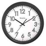 Westclox 32067 Clock, 14 in Dia, Round, Black Frame, Plastic Clock Face, Analog, Glass Lens