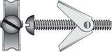 HILLMAN 1/8 in. D X 4 in. L Round Steel Toggle Bolt 2 pk, Pack of 6