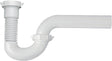 Plumb Pak PP812-40 P-Trap, 1-1/2 x 1-1/2, 1-1/2 x 1-1/4 in, Plastic, White