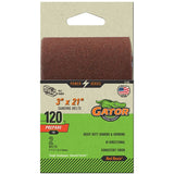 Gator 3145 Sanding Belt, 120 Grit, Fine, Aluminum Oxide Abrasive, 3 in W, 21 in L