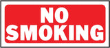 Hy-Ko 23003 Fence Sign, Rectangular, NO SMOKING, White Legend, Red Background, Plastic, 6 in H x 14 in W Dimensions, Pack of 5