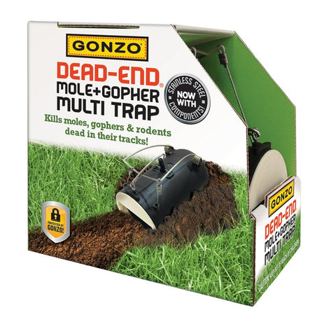Gonzo DEAD-END 5001 Mole and Gopher Trap, 6-1/2 in L, 3-1/2 in W