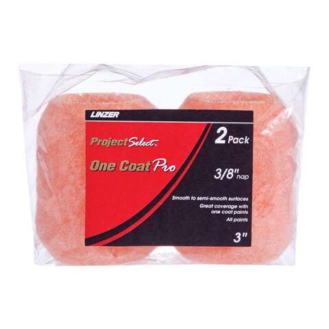 Linzer Project Selet One Coat Pro Polyester 3 in. W X 3/8 in. Regular Paint Roller Cover 2 pk, Pack of 12