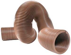 Camco USA 39621 Sewer Hose, 10 ft Extended, 16 in Compressed L, HTS Vinyl, Brown