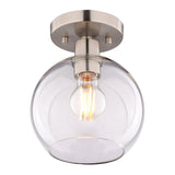 Boston Harbor OG24022 Ceiling Light, 120 V, 1-Lamp, CFL, LED Lamp, Stainless Steel Fixture, Satin Nickel Fixture