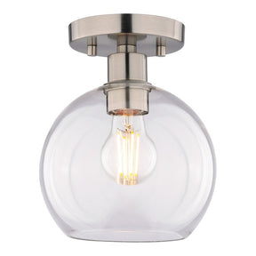 Boston Harbor OG24022 Ceiling Light, 120 V, 1-Lamp, CFL, LED Lamp, Stainless Steel Fixture, Satin Nickel Fixture