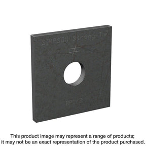 Simpson Strong-Tie BP1/2 Bearing Plate, 2 in L x 2 in W Dimensions, Steel, Pack of 250