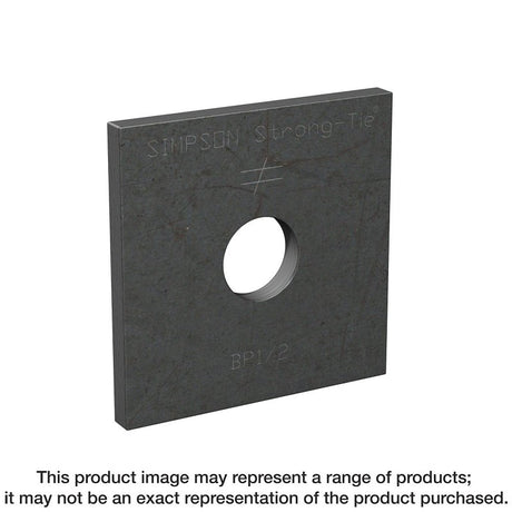 Simpson Strong-Tie BP1/2 Bearing Plate, 2 in L x 2 in W Dimensions, Steel, Pack of 250