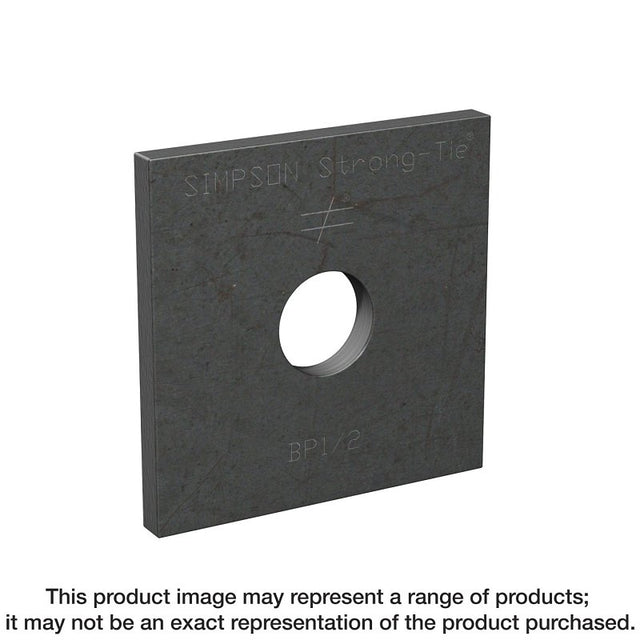 Simpson Strong-Tie BP1/2 Bearing Plate, 2 in L x 2 in W Dimensions, Steel, Pack of 250