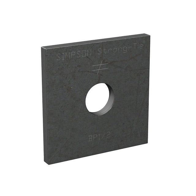 Simpson Strong-Tie BP 1/2 HDG Bearing Plate, 3/16 in Gauge, Steel, Hot-Dipped Galvanized, Pack of 100