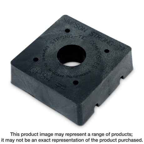Simpson Strong-Tie CPS Series CPS4-R Standoff Post Base, 4 x 4 in Post, Composite Plastic, Black, Pack of 10
