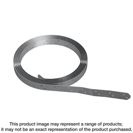 Simpson Strong-Tie CS CS22-R Coiled Strap, 25 ft L, 1-1/4 in W, Steel, Galvanized, Fastening Method: Nail, Pack of 4