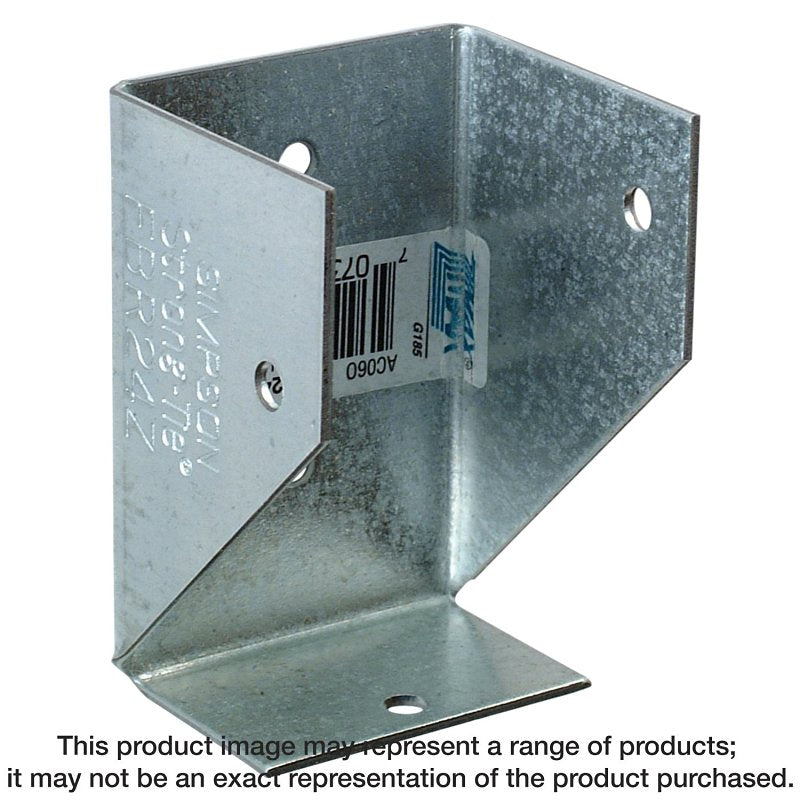 Simpson Strong-Tie FBR FBR24Z Fence Bracket, 1-9/16 in W, 18 ga Thick Material, Steel, ZMAX; Galvanized, Pack of 100