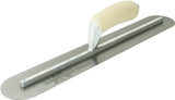 Marshalltown MXS20FR Finishing Trowel, 20 in L Blade, 4 in W Blade, Spring Steel Blade, Round End, Curved Handle