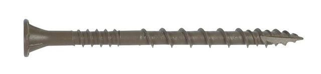 Simpson Strong-Tie Deck-Drive DSVT DSVT212R1LB Deck Screw, #10 Thread, 2-1/2 in L, Ribbed Flat Head, Variable Thread
