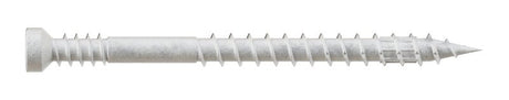 Simpson Strong-Tie FT07200R100W Screw, #7 Thread, 2 in L, Serrated Thread, Trim Head, 6-Lobe Drive, Saw Tooth Point