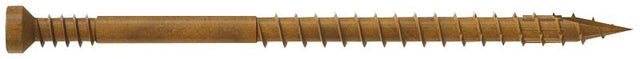 Simpson Strong-Tie FT07300R300 Finishing Trim Screw, #7 Thread, 3 in L, Serrated Thread, Trim Head, 300