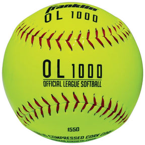 Franklin Yellow Synthetic Softballs 12 in. 1 pk, Pack of 12
