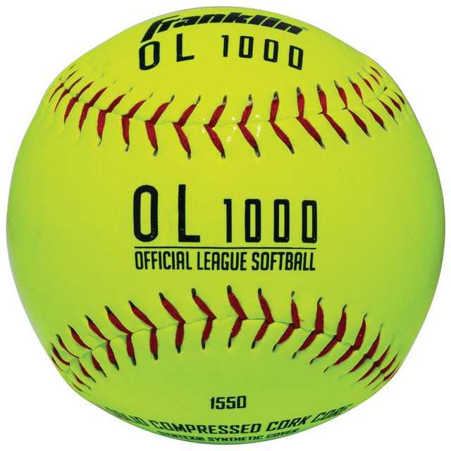 Franklin Yellow Synthetic Softballs 12 in. 1 pk, Pack of 12