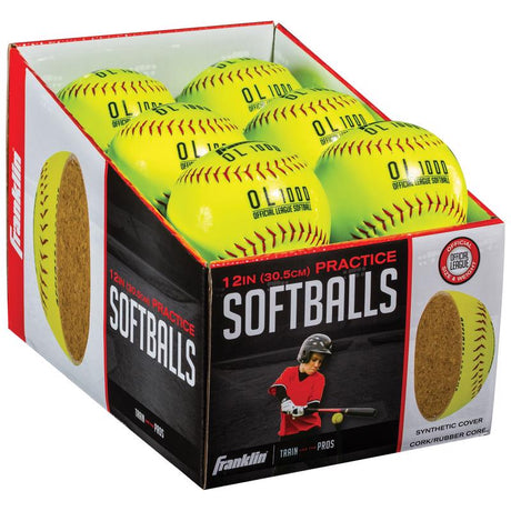 Franklin Yellow Synthetic Softballs 12 in. 1 pk, Pack of 12