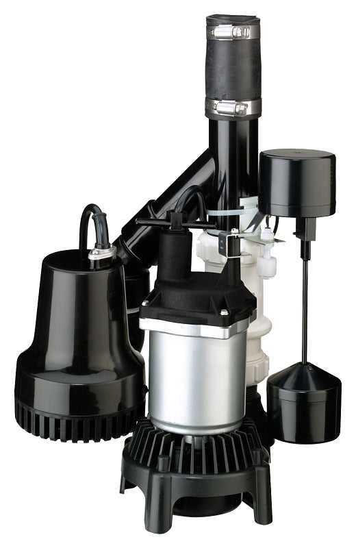 Flotec FPCC3320 Sump Pump with Emergency Battery, 1/3 hp, 22 ft Pump Max Head, 3600 gph