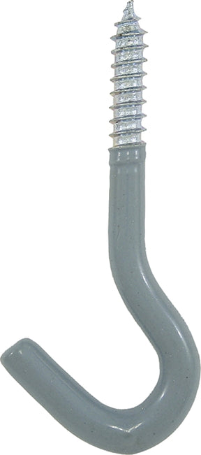 Crawford SS20 Plant Hook, 1-1/2 in L, 3.8 in H, Steel, Gray, Zinc-Plated, Self-Tap Mounting, Pack of 12