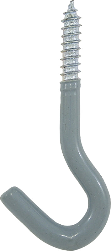 Crawford SS20 Plant Hook, 1-1/2 in L, 3.8 in H, Steel, Gray, Zinc-Plated, Self-Tap Mounting, Pack of 12