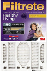 Filtrete NDP03-4S-4 Air Filter, Electrostatic, 4 in Thick, 25 in L, 20 in W, 12 MERV, 1550 MPR, 1/PK, Pack of 4