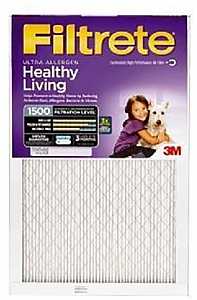 Filtrete NDP03-5IN-2 Air Filter, Electrostatic, 5 in Thick, 25 in L, 20 in W, 12 MERV, 1550 MPR, 2/PK, Pack of 2